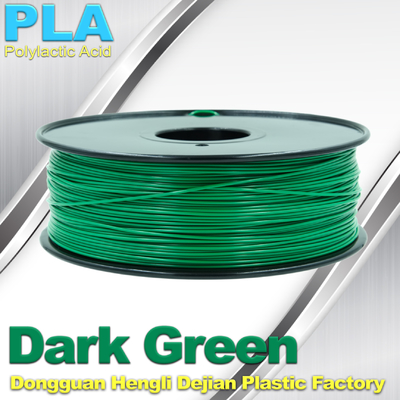 OEM Biyolojik Ayrışabilir PLA 1.75 / 3.0 mm 3D Printer Filamentler (Koyu Yeşil)