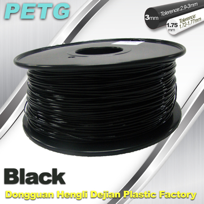 1.75mm / 3.0 mm Sıcaklık Direnci PETG Siyah Filament 1.0KG / Rulo