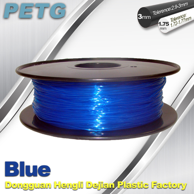 3D Yazıcı Şeffaf Malzeme 1.75 / 3.0 mm PETG Flamour Mavi Plastik Makara