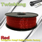 Esnek 3B Yazıcı Filament Pırıltılı 3mm 1,75mm Kırmızı Filament 1,3Kg / Roll