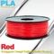 Özel Katı Kırmızı PLA Filamente 1.75mm / 3mm 3D Ekstrüzyon Materyali