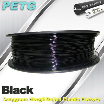 3D Baskı İçin Siyah PETG Filament 1.75 / 3.00mm OEM Hizmet Filament