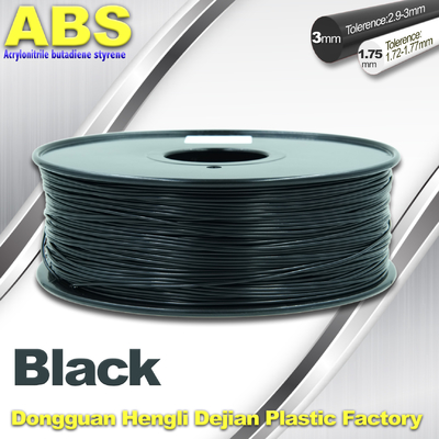 Siyah 1.75mm /3.0mm 3D Yazıcı Filamenti 3D Yazıcı Sarf Malzemeleri ABS Filamenti