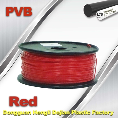 Kırmızı PVB 3D Printer Filament 1.75mm / 3d Yazıcı Sarf Malzemeleri 0.5KG / Roll