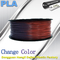 Değişken Sıcaklık 3D Yazıcı PLA Renk Değişen Filament 1.75 / 3.0mm