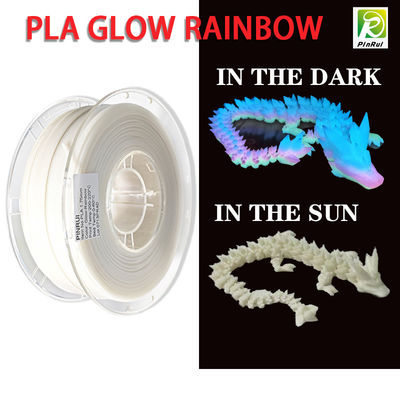 PINRUI Glow Rainbow PLA 1kg 1.75mm gökkuşağı beyaz 3D yazıcı filament 3D yazıcı için koyu plastik renkleri değiştirmek