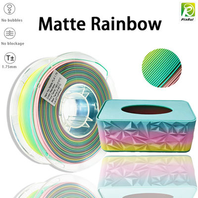 PINRUI 3D Yazıcı Filament PLA Mat Rainbow 1.75mm 1kg Çoklu Renkler Çoğu FDM Yazıcısına Uyar
