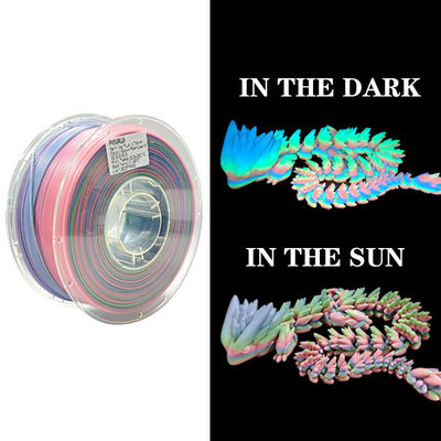 PINRUI Glow Rainbow PLA 1kg 1.75mm 3D yazıcı için Karanlıkta Renk Değiştir