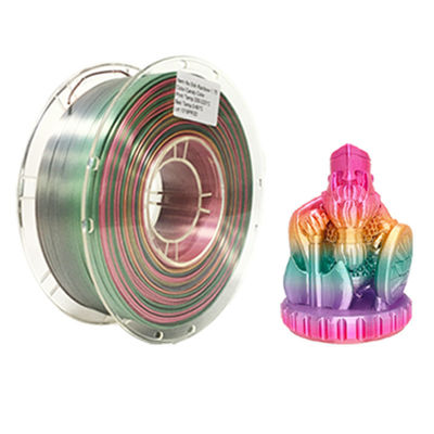 PINRUI Rainbow PLA İpekli PLA 1.75mm 1kg 3D Baskı için Çok Renkli PLA Renk Eğimli Filament