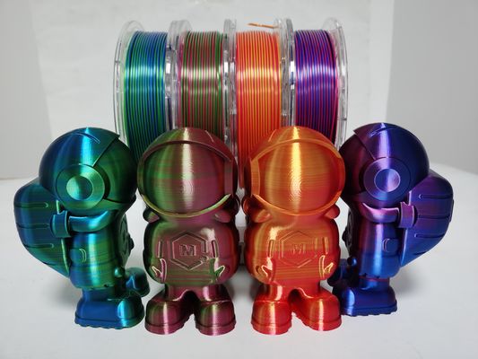 ipek filament, pla filament, üç renk, iki renk, üç renk, 3d Yazıcı Filamenti 3mm / 1.75mm