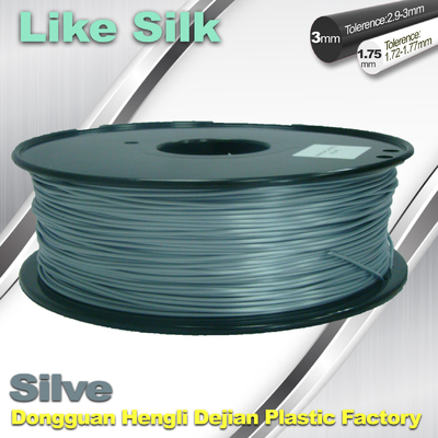 İmitasyon İpek Filament, Polimer Kompozitleri 3D Yazıcı Filament 1.75 / 3.0 mm Gümüş Renk