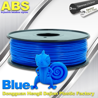3D Yazıcı Malzeme Mukavemeti Mavi Filament, 1.75mm / 3.0mm ABS Filament Sarf Malzemeleri