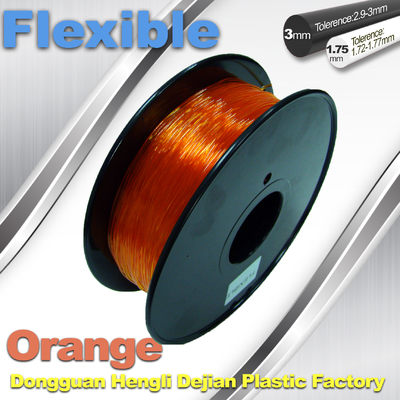 Turuncu 3.0mm / 1.75mm Kauçuk Esnek 1.0KG / Rolls 3D Yazıcı Filament