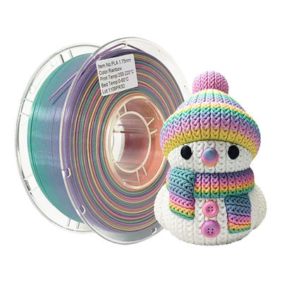 PINRUI 3D Yazıcı Filament PLA Rainbow 1.75mm 1kg Çoklu Renkler Çoğu FDM Yazıcısına Uyar