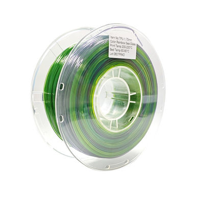 PINRUI Esnek 3D Yazıcı Yeşil Filament 8 Renk 1.75mm 3mm 1.0kgs HP Tipi Çok Esnek ShoreA95