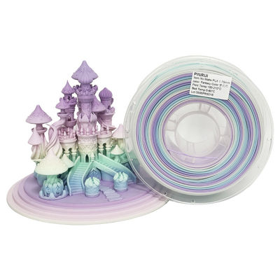 PINRUI 3D Yazıcı Filament Mat Rainbow 1.75mm 1kg Çoklu Renkler Çoğu FDM Yazıcıya Uyar